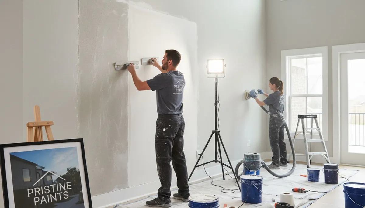Professional drywall repair and wall restoration in Kenosha, WI home by expert painters