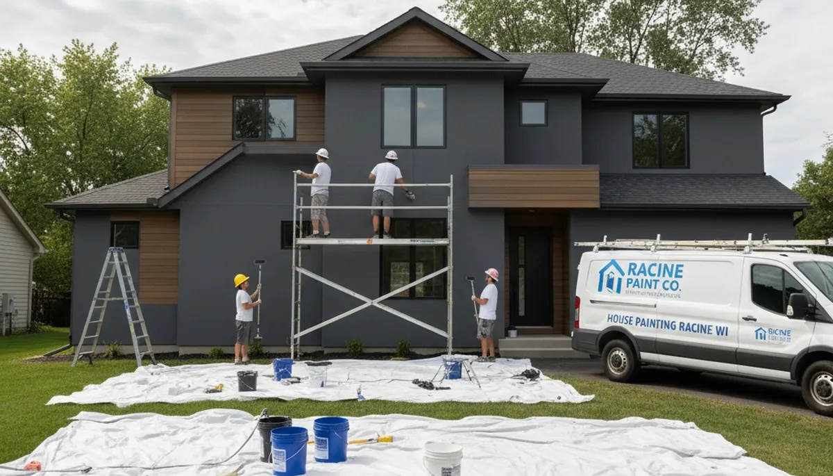 Professional exterior house painting by Kenosha Painters in Kenosha, WI
